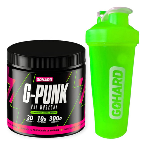 Pack Pre-entreno G-punk 300gr + Shaker  Gohard