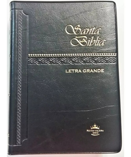Biblia Rvr1960 Vinil Color Negro Letra 8 Puntos