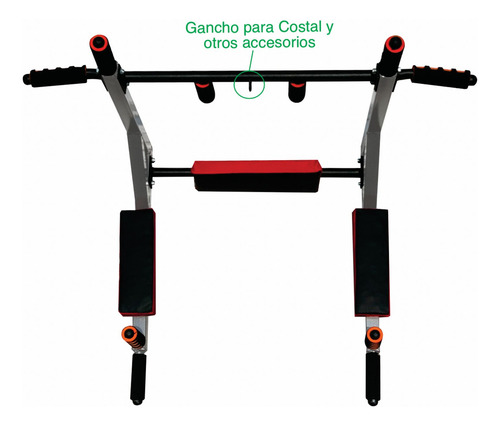 Maxi Fit Pn-r Barra Multifuncional Para Dominadas Abs