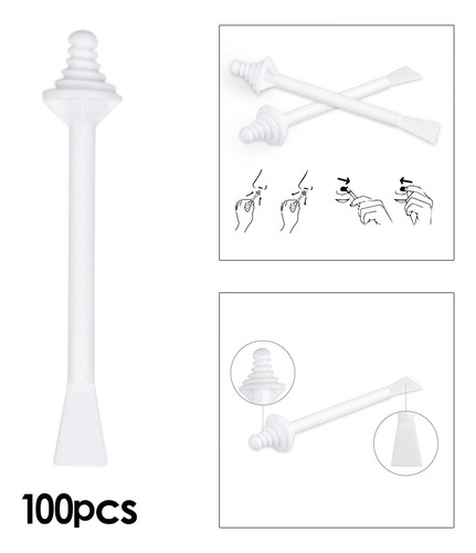Aplicadores De Cera De Nariz Nariz Cabelo Depilação 100pcs