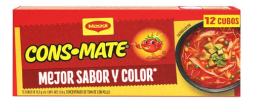7 Pzas Concentrado De Tomate Maggi Consomate Con Pollo 12 Cu