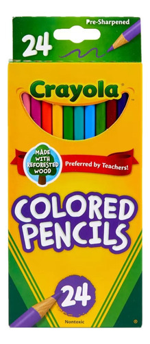 Crayola Lapices De Colores Paquete De 24 Colores Preafilados