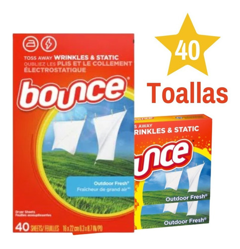 Toallas Suavizantes Y Antiestaticas Bounce Pack X3