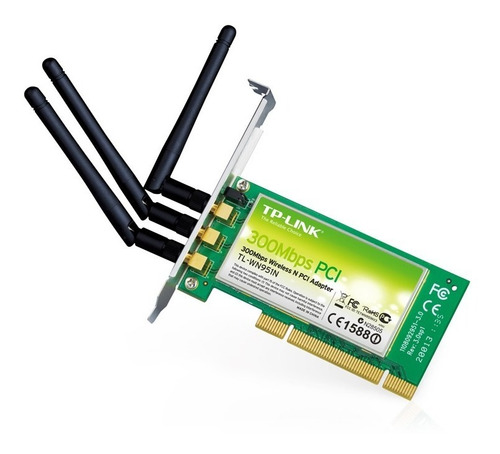 Imagen 2 de 2 de Tarjeta Red Inalámbrica Pci Tp-link Wn951n Urano 25 Pc, C.a.