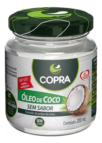 Óleo De Coco Copra Sem Sabor 200ml