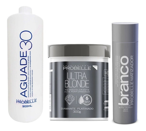  Kit Platinado Probelle Tom Matizador Branco Neve