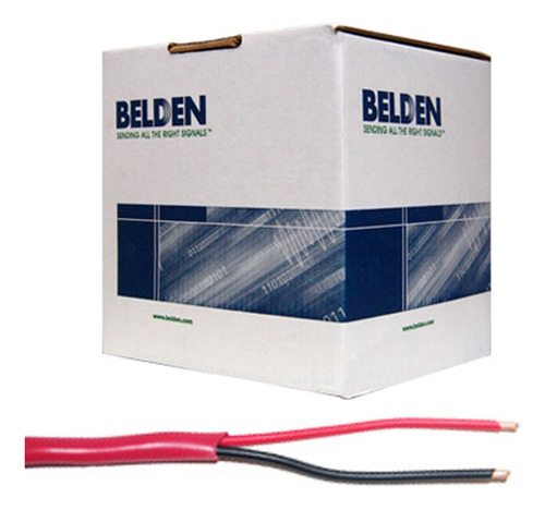 Cable Belden Rojo 2 Conductores 18awg 305m Cobre Multifilar