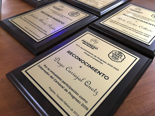Imagen 4 de 4 de Diploma Reconocimiento Con Grabado Láser (grande)