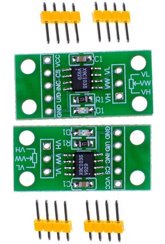 2 Piezas De Modulo X9c103s Potenciometro Digital 10k Span