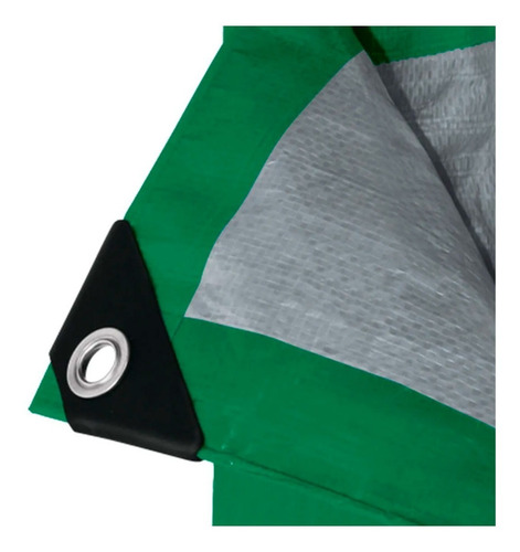 Imagen 2 de 2 de Lona Verde De Polietileno 3m X 4m Reforzada Impermeable