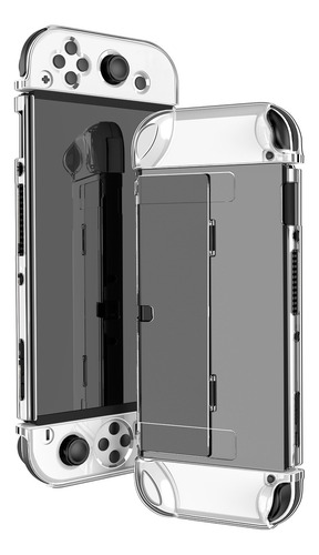 Capa Protetora Nintendo Switch Oled Transparente Cabe Dock