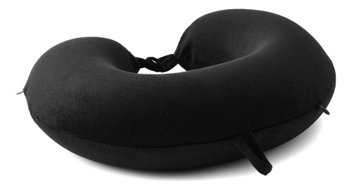 Almohadón Almohada De Viaje Wanderlust Funda Con Cierre Color Negro Diseño De La Tela Liso
