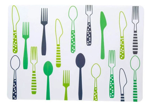 Kit 6 Jogos Americanos Cook E 6 Porta Copos Em Pvc Verde