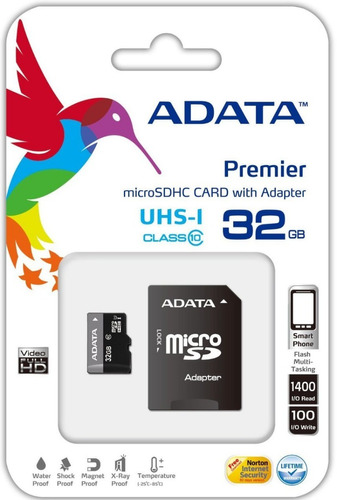 2 Pack Memoria Micro Sd  Adata 32 Gb Celular Camara Clase 10