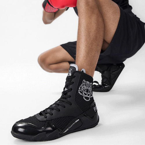 Botas Boxeo Caña Alta, Zapatos Entrenamiento Boxeo Flexibles