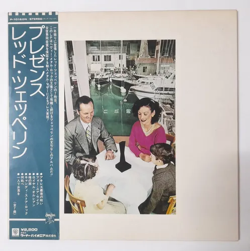 Led Zeppelin Lp Japão Presence 1976 Obi Encartes Capa Dupla