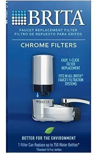 Brita Sistema de filtro de agua del grifo, recordatorio de cambio de  filtro, solo se adapta a grifos estándar, filtro de agua completo, blanco y