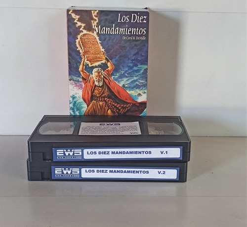 Película Vhs Los 10 Mandamientos Paramount 2 Discos.