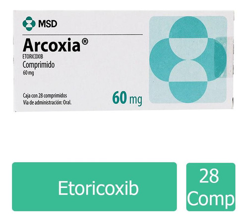 Arcoxia 60 Mg Caja Con 28 Comprimidos