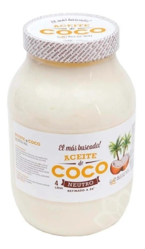 Aceite De Coco Neutro God Bless You - 4 Litros