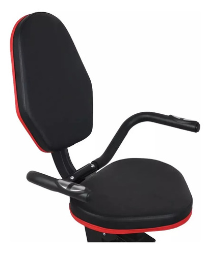 Bicicleta Ergométrica Horizontal Magnética Cor Preto E Vermelha