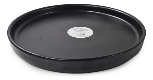 Set X 12 Plato Postre Porcelana Corona Rustic 20,4 Cm Negro Rustic Pluto Reactivo