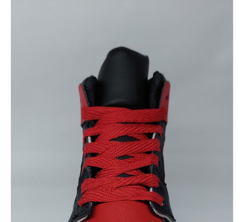 Imagen 3 de 8 de Tenis Para Niño Bota Negro/blanco/rojo M.s. Hoes +original +