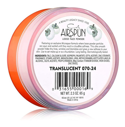 Airspun Polvo Facial Suelto 070-11 Naturally Neutral 2.3 Oz