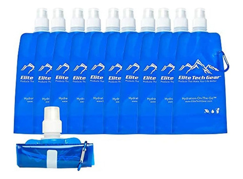 Best Collapsible Water Bottle Bpa Free (10-pack) For Gym Sp