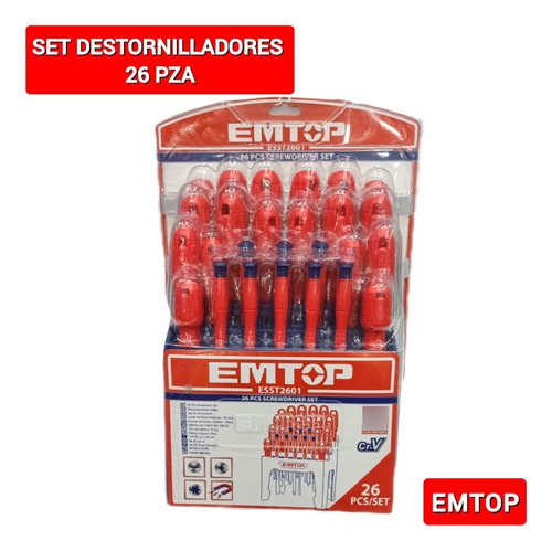 Set Destornilladores 26 Pza Marca Emtop Somos Tienda Física 