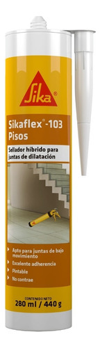 Sellador Poliuretano 280 Ml Junta Dilatación Sikaflex 103 Mm