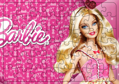 3 Rompecabezas Barbie 20x28cm De 120pzs  Full Print