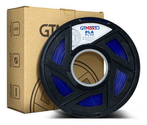 Filamento Pla Plus 1,75mm 1kg - Varias Cores - Gtmax3d Azul Escuro Translucido