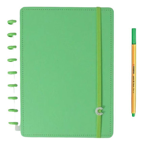 Caderno Inteligente Medio All Green - 80 Folhas