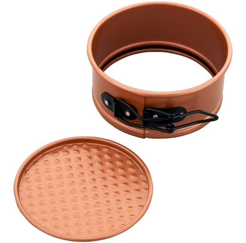 Mini Molde Redondo Desmontable Color Cobre 4 PuLG Wilton Color Naranja
