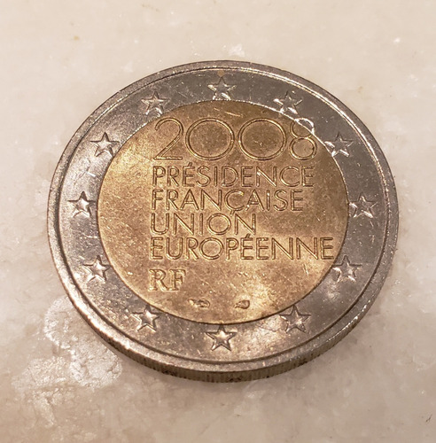 Moeda França - Presidência União Europeia - 2 Euros 2008 (Usado)