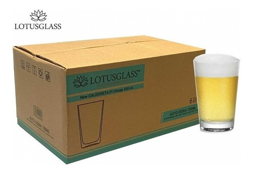 Jogo 12 Copos De Chopp Cerveja Bar Resistente 350ml Cor Transparente
