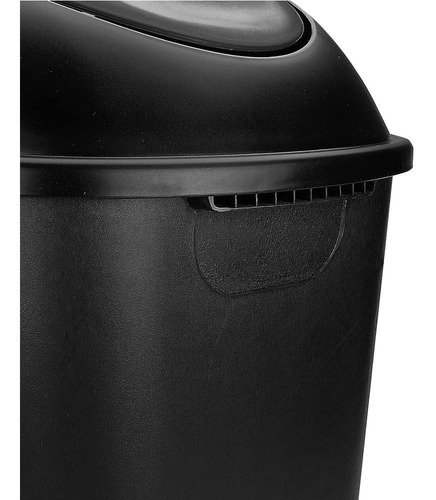 Pack De 2 Cestos Jumbo Color Negro Sin Asas C/tapa Balancin