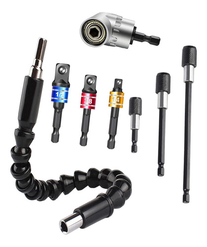 Kit De Broca De Extensión De Ángulo Flexible Para 8pcs