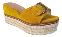 Comprar Plataforma Tamanco Flatform Com Tachinhas Cores Salto Médio