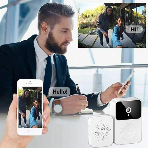 Imagen 6 de 6 de Timbre Cámara Wifi Seguridad Video Portero Inalámbrico