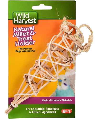 Wild Harvest Natural Millet And Treat Holder, For Cockatiels