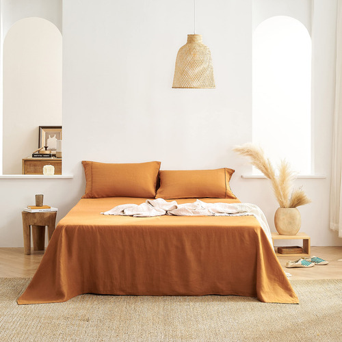 Sábana Ajustable De Lino Berklan Ropa De Cama 100% Lino