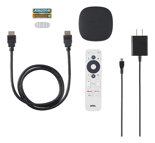 Chromescat 4k Tv Box Onn Google Tv Control Remoto Por Voz Negro De Voz