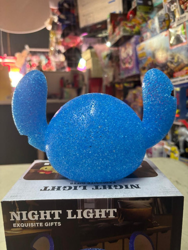Lámpara De Escritorio Stitch Goma Azul Claro Azul