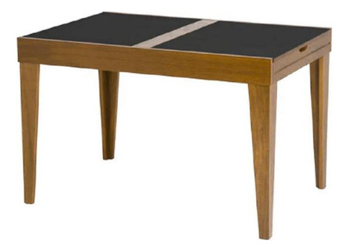 Mesa De Jantar Extensível Tampo De Vidro 120x80cm Paris Wt