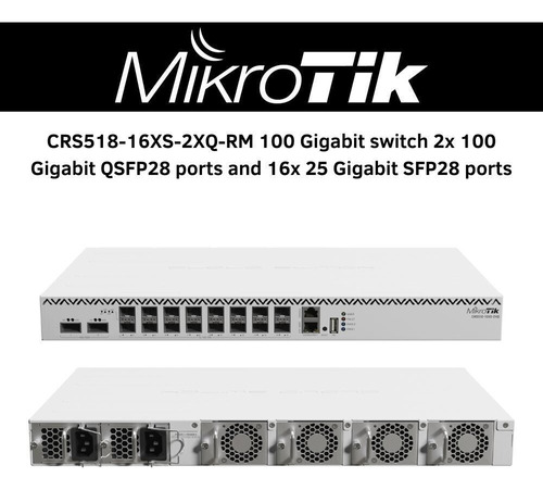 Cloud Router Switch 16 Puertos Crs518-16xs-2xq-rm Mikrotik