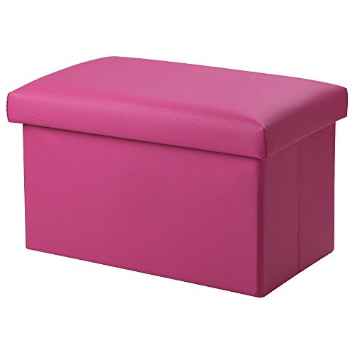 Small Fsl01 Foldable Leather Storage Ottoman Bench Foot...
