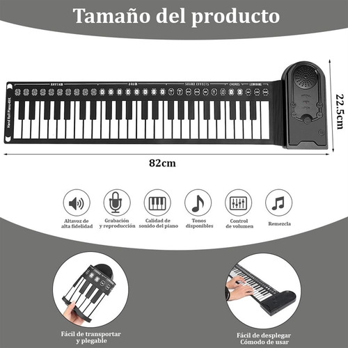 Teclado Musical, Piano Dobrável De 49 Teclas,piano De Viagem