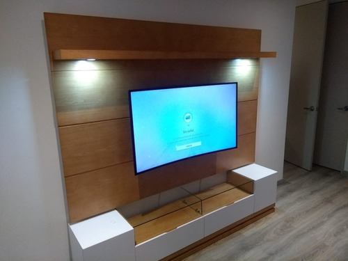 Mueble Tv Con Panel Oculta Cable Ref: Livo 4.0 Lacado